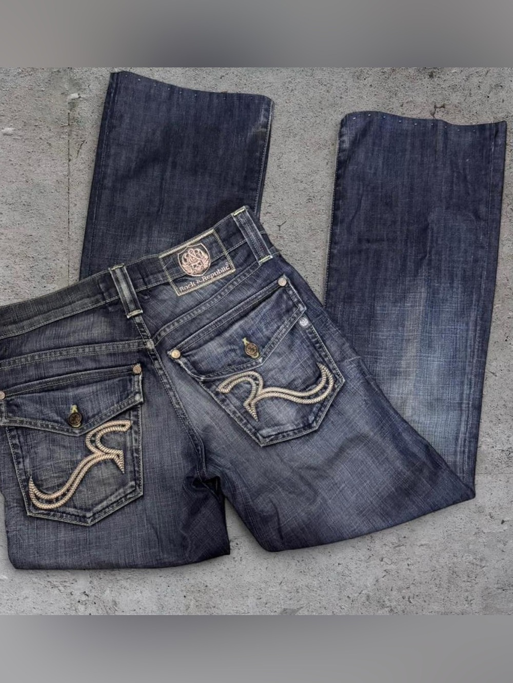 Rock & Republic flap-pocket straight-leg Jeans